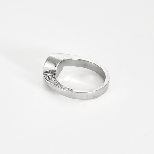 Gray gold ring, approximately 1.20 carat diamond
