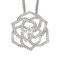 PIAGET -  Rose - Collier pendentif en or gris et diamants