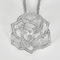 PIAGET -  Rose - Collier pendentif en or gris et diamants