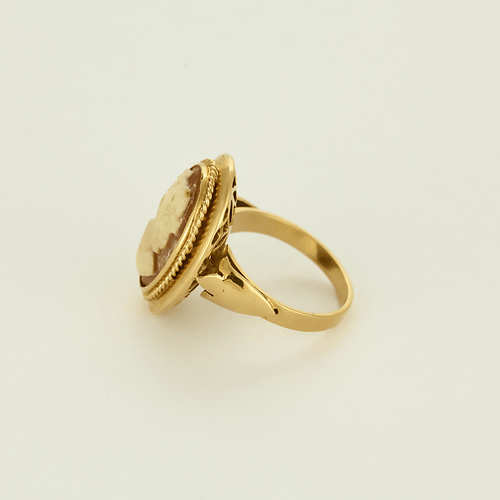 Bague 51 Bague or jaune camée coquillage 58 Facettes DV27545-2