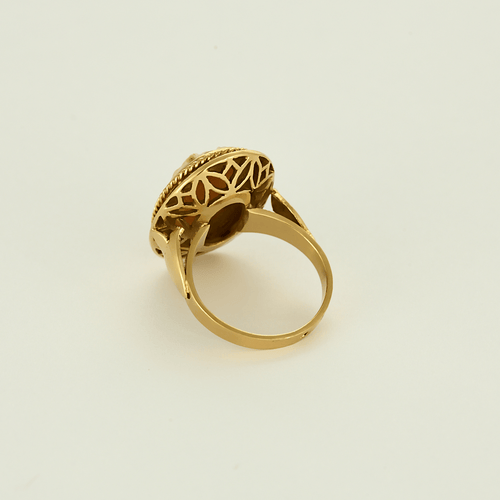 Bague 51 Bague or jaune camée coquillage 58 Facettes DV27545-2