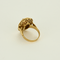 Bague or jaune camée coquillage
