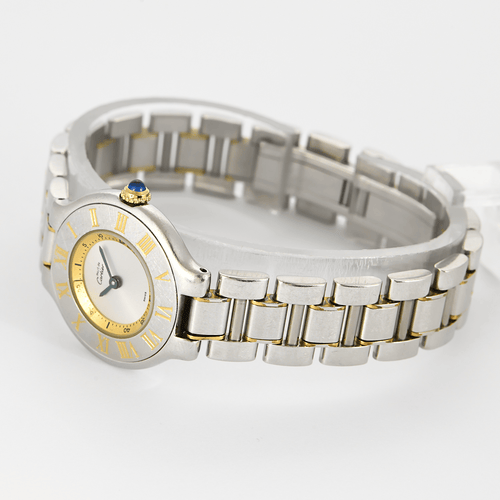 CARTIER - Must 21- Klocka i stål och förgyllt stål