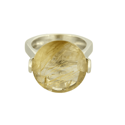 Bague 52 Bague cocktail en or gris quartz rutile dit cheveux de Vénus 58 Facettes DV27545-4-52-1