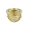 Bague cocktail en or gris quartz rutile dit cheveux de Vénus