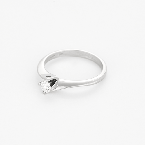 Bague 55 CHIMENTO - Bague solitaire en or gris et diamant 58 Facettes DV27110-1-DV0882-1