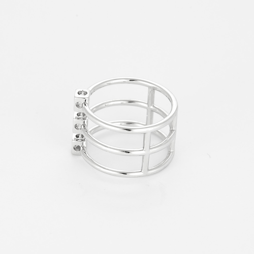 Dinh Van - The Cube Trilogy - White gold and diamond ring