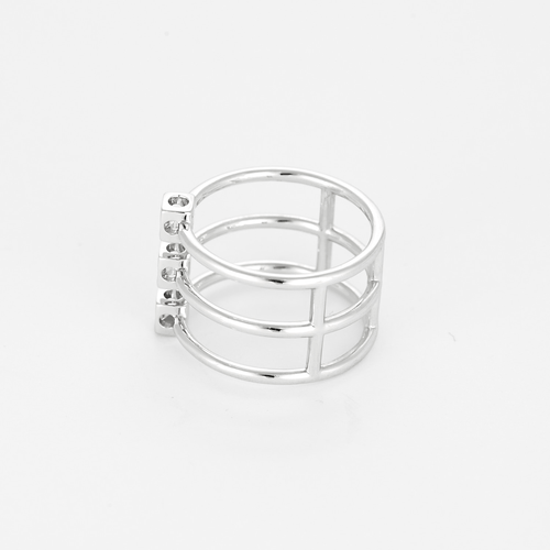 Bague 52 Dinh Van - Trilogie le Cube - Bague en or gris et diamants 58 Facettes DV28241-1-52-1