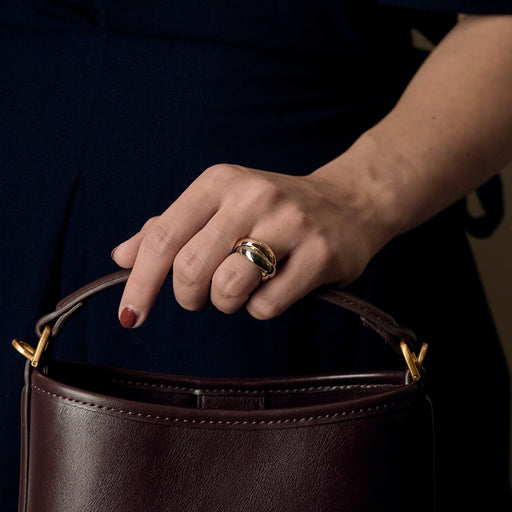Cartier – Trinity- Velký model - Vintage– Prsten se třemi kroužky ze zlata ve třech barvách.