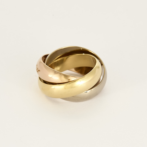 Cartier – Trinity- Large Model - Vintage– Three-band ring in three-color gold.