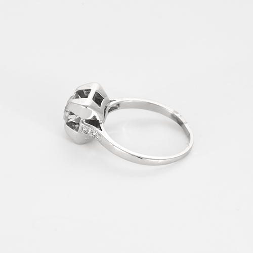 Ring Solitær i Platina og diamanter