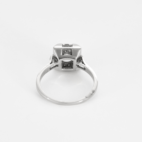 Ring Solitær i Platina og diamanter