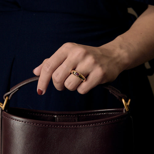 Chaumet – Bibendum – Reifring aus Gelbgold und Rubinen.