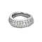 Bague jonc en or gris, pavage diamants
