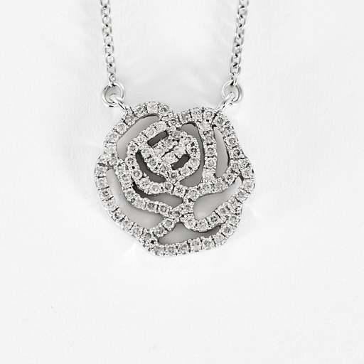 Collier Vanessa Tugendhaft - Collection Idylle - Collier en or gris et diamants 58 Facettes DV28162-2