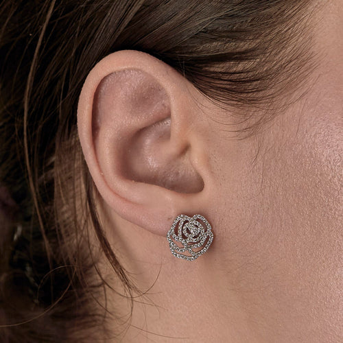 Boucles d'oreilles Vanessa Tugendhaft - Collection Idylle - Boucles d'oreilles en or gris et diamants 58 Facettes DV28162-1