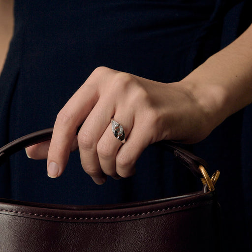 Bague 59 Dinh Van - Menottes R8 - Bague en or gris et diamants 58 Facettes DV27468-12-59-2