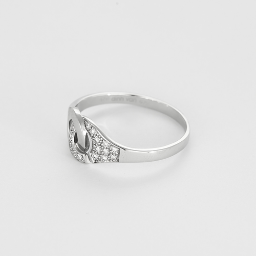 Dinh Van - Menottes R8 - Bague en or gris et diamants