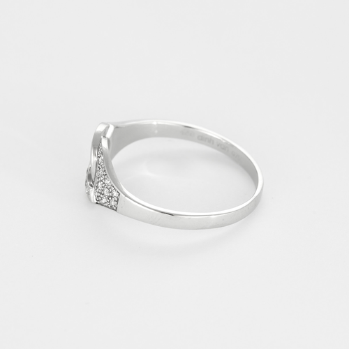 Dinh Van - Menottes R8 - Bague en or gris et diamants