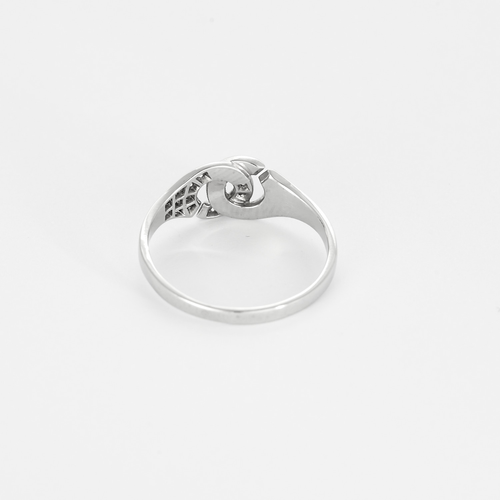 Dinh Van - Menottes R8 - Bague en or gris et diamants