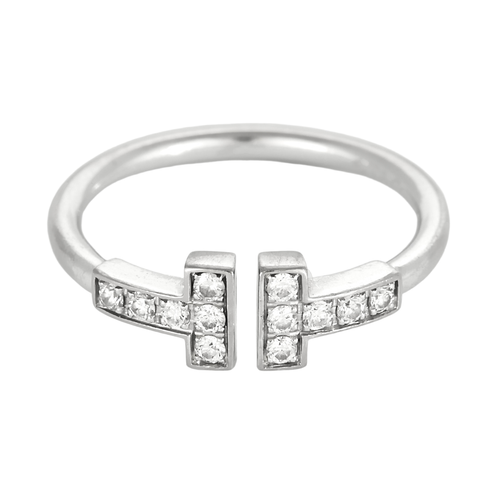 Tiffany & Co - Wire - Ring aus Weißgold und Diamanten