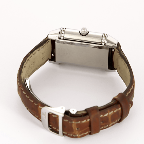 Jaeger-LeCoultre - Reverso Duetto Lady - Mekanik mekanizmalı çelik, sedef ve pırlantalı saat
