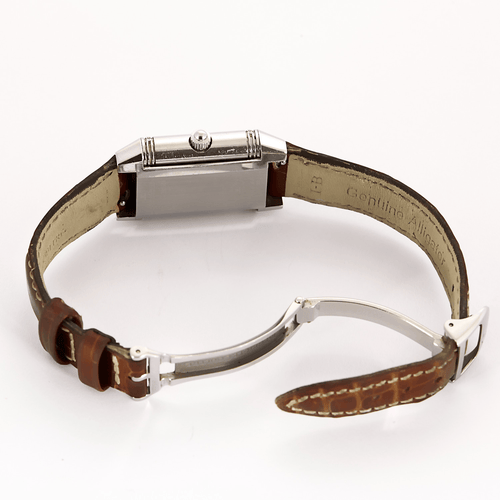Jaeger-LeCoultre - Reverso Duetto Lady - Mekanik mekanizmalı çelik, sedef ve pırlantalı saat