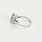 White gold ring, aquamarine and diamonds