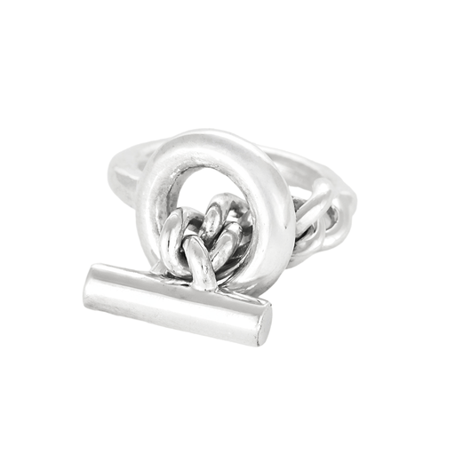 HERMES - Croisette - Modelo pequeno - Anel em Prata