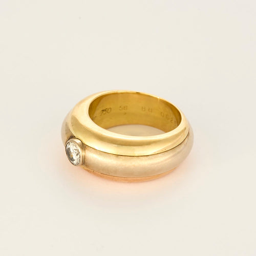 CARTIER - Trinity - Important inel tip brățară din trei tipuri de aur și diamant