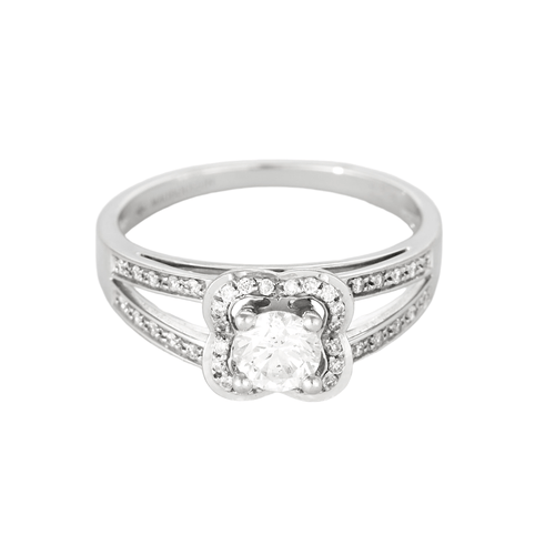 MAUBOUSSIN - Chance of love nr. 5 - Inel din aur gri și diamant de aproximativ 0,50 carate.