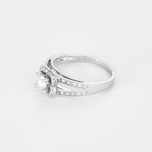 MAUBOUSSIN - Chance of love nr. 5 - Inel din aur gri și diamant de aproximativ 0,50 carate.