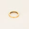 Bague 52 Alliance en or jaune, diamants et saphirs 58 Facettes DV27342-7-52-1