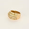Anillo domo de oro amarillo y diamantes
