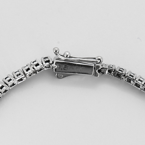 Bracelet en or blanc et diamants noirs