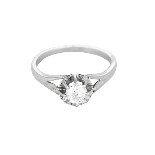 Ring Solitär i vitguld och diamant