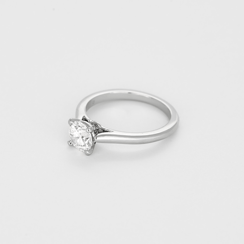 Bague 54 CARTIER - 1895 - Bague solitaire en platine, diamant 1 carat environ. Certificat GIA 58 Facettes DV28681-1-54-3
