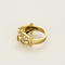 Offener Ring aus Gelbgold mit gelben Saphiren und Diamanten