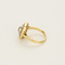 Yellow gold ring, ruby and diamonds