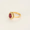Bague 54 Bague marguerite en or jaune, rubis et diamants 58 Facettes DV27342-1