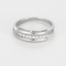 Half Wedding band in gray gold and diamonds