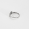 Half Wedding band in gray gold and diamonds