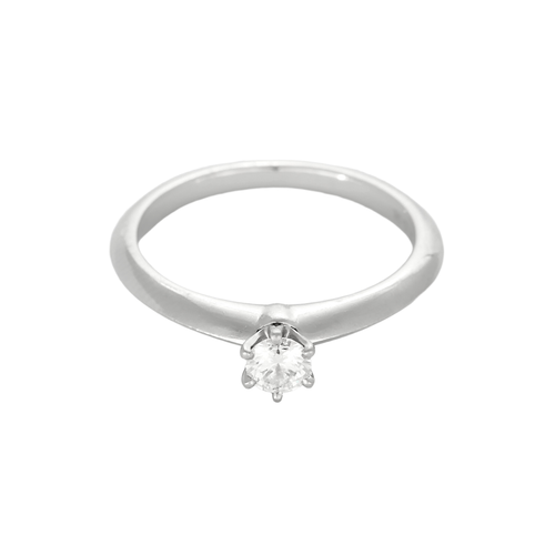 Tiffany & Co. 戒指 单钻戒，采用铂金材质并镶嵌0.20克拉钻石
