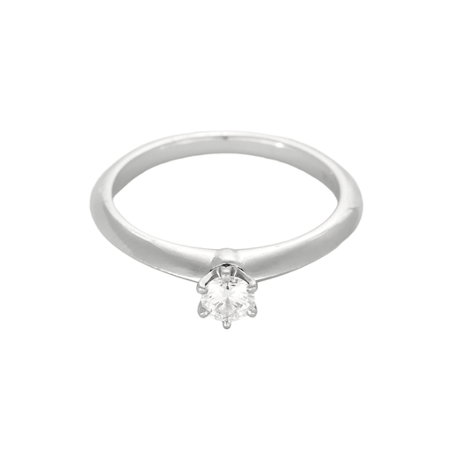 Bague 51.5 Tiffany & Co. Bague solitaire en platine et diamant 0.20 carat 58 Facettes DV28583-1