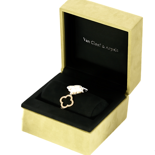 Van Cleef & Arpels Alhambra-klocka i roséguld, pärlemor och diamanter
