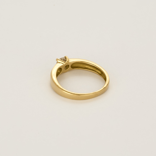 Ring Solitär aus Gelbgold, Diamant ca. 0,45 Karat.
