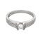 Anello Solitario in oro grigio diamante circa 0,20 carati.