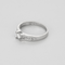 Anello Solitario in oro grigio diamante circa 0,20 carati.