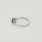 Ring Solitaire in white gold, green sapphire and diamonds