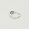 Ring Solitaire in white gold, green sapphire and diamonds
